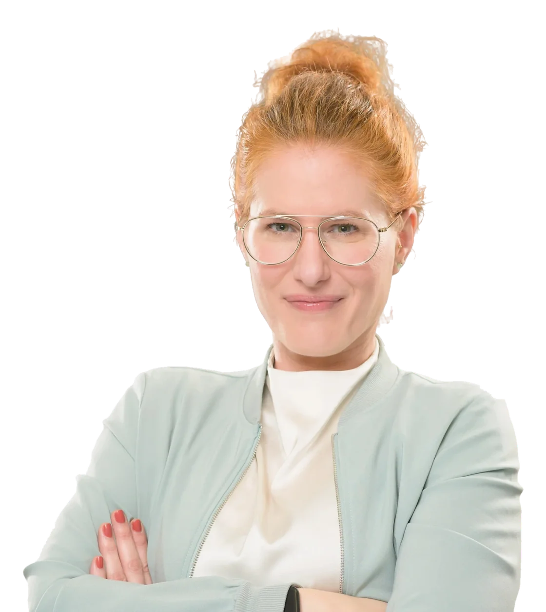 Portrait of Lydia Lütgering with arms crossed